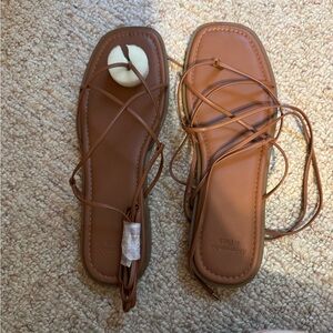 Abercrombie and Fitch Brown Strappy Sandals